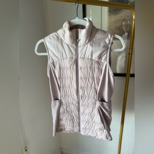 lululemon athletica Pale Pink Quilted Sleeveless Vest